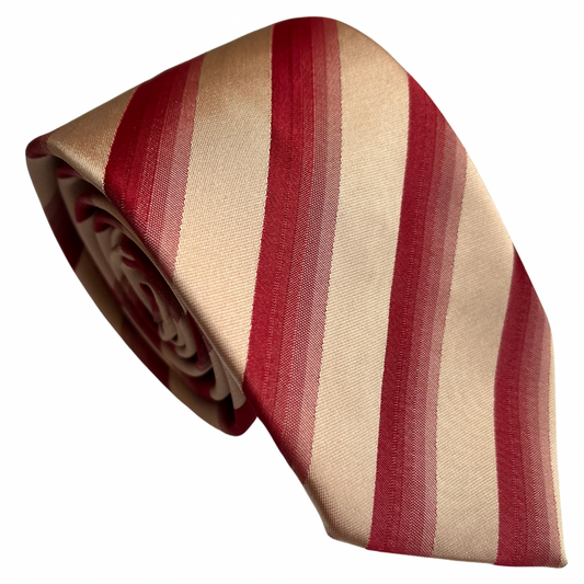 Red Pink Stripe Necktie
