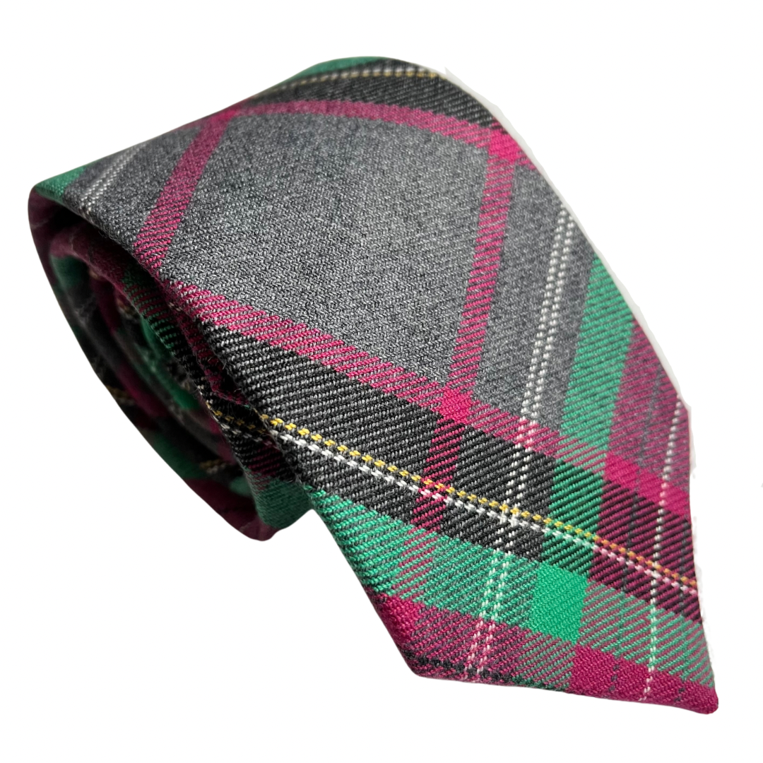 Pink Green Grey White Necktie