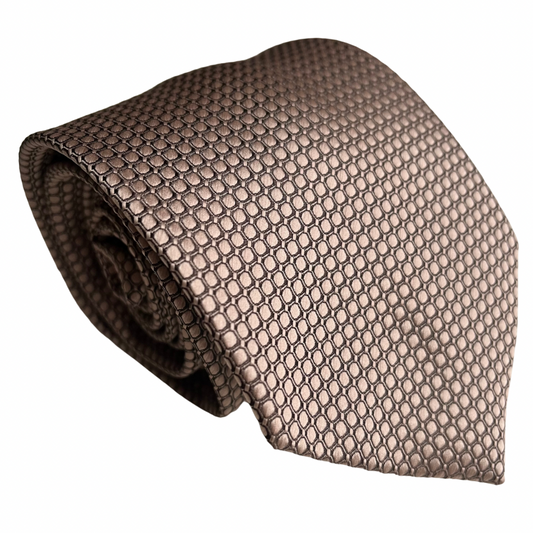 Light  Brown Squares Necktie